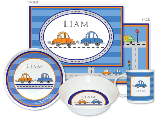Vroom Vroom 4-Piece Dinnerware Set